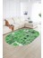 Dijital Kaymaz Yıkanabilir Patchwork Oval Yolluk Mutfak Salon Halısı, N-O-Patchwork-11-Yeşil, 5