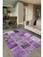 Dijital Baskı Kaymaz Taban Yıkanabilir Patchwork Yolluk Mutfak Salon Halısı, N-Patchwork-04-Mor, 2