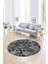 Dijital Kaymaz Yıkanabilir Patchwork Yuvarlak Balkon Mutfak Salon Halısı, N-Y-Patchwork-06-Gri, 4