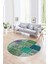 Dijital Kaymaz Yıkanabilir Patchwork Yuvarlak Balkon Mutfak Salon Halısı, N-Y-Patchwork-01-Yeşil, 4