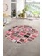 Dijital Kaymaz Yıkanabilir Patchwork Yuvarlak Balkon Mutfak Salon Halısı, N-Y-Patchwork-14-Kırmızı, 1