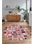 Dijital Kaymaz Yıkanabilir Patchwork Yuvarlak Balkon Mutfak Salon Halısı, N-Y-Patchwork-14-Kırmızı, 3