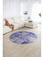 Dijital Kaymaz Yıkanabilir Patchwork Yuvarlak Balkon Mutfak Salon Halısı, N-Y-Patchwork-17-Mavi, 5