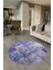 Dijital Kaymaz Yıkanabilir Patchwork Yuvarlak Balkon Mutfak Salon Halısı, N-Y-Patchwork-17-Mavi, 2