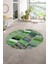 Dijital Kaymaz Yıkanabilir Patchwork Yuvarlak Balkon Mutfak Salon Halısı, N-Y-Patchwork-10-Yeşil, 1