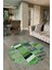 Dijital Kaymaz Yıkanabilir Patchwork Yuvarlak Balkon Mutfak Salon Halısı, N-Y-Patchwork-10-Yeşil, 2