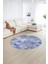 Dijital Kaymaz Yıkanabilir Patchwork Yuvarlak Balkon Mutfak Salon Halısı, N-Y-Patchwork-20-Mavi, 5
