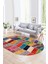 Dijital Kaymaz Yıkanabilir Patchwork Oval Yolluk Mutfak Salon Halısı, N-O-Patchwork-10-Renkli, 4
