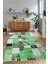 Dijital Baskı Kaymaz Taban Yıkanabilir Patchwork Yolluk Mutfak Salon Halısı, N-Patchwork-03-Yeşil, 3