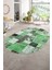 Dijital Kaymaz Yıkanabilir Patchwork Oval Yolluk Mutfak Salon Halısı, N-O-Patchwork-03-Yeşil, 1