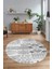 Dijital Kaymaz Yıkanabilir Patchwork Yuvarlak Balkon Mutfak Salon Halısı, N-Y-Patchwork-02-Gri, 3