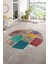 Dijital Kaymaz Yıkanabilir Patchwork Yuvarlak Balkon Mutfak Salon Halısı, N-Y-Patchwork-01-Renkli, 1