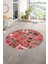 Dijital Kaymaz Yıkanabilir Patchwork Yuvarlak Balkon Mutfak Salon Halısı, N-Y-Patchwork-11-Kırmızı, 1
