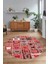 Dijital Kaymaz Yıkanabilir Patchwork Yuvarlak Balkon Mutfak Salon Halısı, N-Y-Patchwork-11-Kırmızı, 3