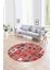 Dijital Kaymaz Yıkanabilir Patchwork Yuvarlak Balkon Mutfak Salon Halısı, N-Y-Patchwork-11-Kırmızı, 4