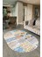 Dijital Kaymaz Yıkanabilir Patchwork Oval Yolluk Mutfak Salon Halısı, N-O-Patchwork-02-Renkli, 2