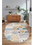 Dijital Kaymaz Yıkanabilir Patchwork Oval Yolluk Mutfak Salon Halısı, N-O-Patchwork-02-Renkli, 3