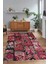 Dijital Baskı Kaymaz Taban Yıkanabilir Patchwork Yolluk Mutfak Salon Halısı, N-Patchwork-12-Kırmızı, 3