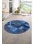 Dijital Kaymaz Yıkanabilir Patchwork Yuvarlak Balkon Mutfak Salon Halısı, N-Y-Patchwork-16-Mavi, 1