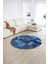 Dijital Kaymaz Yıkanabilir Patchwork Yuvarlak Balkon Mutfak Salon Halısı, N-Y-Patchwork-16-Mavi, 5