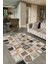 Dijital Baskı Kaymaz Taban Yıkanabilir Patchwork Yolluk Mutfak Salon Halısı, N-Patchwork-14-Kahve, 2