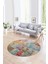 Dijital Kaymaz Yıkanabilir Patchwork Yuvarlak Balkon Mutfak Salon Halısı, N-Y-Patchwork-17-Renkli, 4