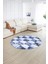 Dijital Kaymaz Yıkanabilir Patchwork Yuvarlak Balkon Mutfak Salon Halısı, N-Y-Patchwork-19-Mavi, 5