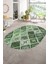 Dijital Kaymaz Yıkanabilir Patchwork Oval Yolluk Mutfak Salon Halısı, N-O-Patchwork-08-Yeşil, 1