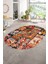 Dijital Kaymaz Yıkanabilir Patchwork Oval Yolluk Mutfak Salon Halısı, N-O-Patchwork-12-Renkli, 1
