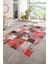 Dijital Baskı Kaymaz Taban Yıkanabilir Patchwork Yolluk Mutfak Salon Halısı, N-Patchwork-03-Kırmızı, 1
