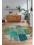 Dijital Kaymaz Yıkanabilir Patchwork Yuvarlak Balkon Mutfak Salon Halısı, N-Y-Patchwork-01-Yeşil, 3