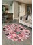Dijital Kaymaz Yıkanabilir Patchwork Oval Yolluk Mutfak Salon Halısı, N-O-Patchwork-14-Kırmızı, 2