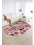 Dijital Kaymaz Yıkanabilir Patchwork Oval Yolluk Mutfak Salon Halısı, N-O-Patchwork-14-Kırmızı, 5