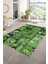 Dijital Baskı Kaymaz Taban Yıkanabilir Patchwork Yolluk Mutfak Salon Halısı, N-Patchwork-12-Yeşil, 1