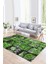 Dijital Baskı Kaymaz Taban Yıkanabilir Patchwork Yolluk Mutfak Salon Halısı, N-Patchwork-12-Yeşil, 4