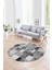 Dijital Kaymaz Yıkanabilir Patchwork Yuvarlak Balkon Mutfak Salon Halısı, N-Y-Patchwork-03-Gri, 4