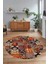 Dijital Kaymaz Yıkanabilir Patchwork Yuvarlak Balkon Mutfak Salon Halısı, N-Y-Patchwork-06-Renkli, 3
