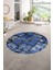 Dijital Kaymaz Yıkanabilir Patchwork Yuvarlak Balkon Mutfak Salon Halısı, N-Y-Patchwork-12-Mavi, 1