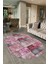Dijital Kaymaz Yıkanabilir Patchwork Oval Yolluk Mutfak Salon Halısı, N-O-Patchwork-18-Pembe, 2