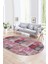 Dijital Kaymaz Yıkanabilir Patchwork Oval Yolluk Mutfak Salon Halısı, N-O-Patchwork-18-Pembe, 4