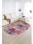 Dijital Kaymaz Yıkanabilir Patchwork Oval Yolluk Mutfak Salon Halısı, N-O-Patchwork-18-Pembe, 5