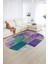 Dijital Kaymaz Yıkanabilir Patchwork Oval Yolluk Mutfak Salon Halısı, N-O-Patchwork-01-Mor, 5