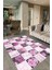 Dijital Baskı Kaymaz Taban Yıkanabilir Patchwork Yolluk Mutfak Salon Halısı, N-Patchwork-19-Pembe, 2