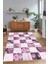 Dijital Baskı Kaymaz Taban Yıkanabilir Patchwork Yolluk Mutfak Salon Halısı, N-Patchwork-19-Pembe, 3