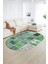 Dijital Kaymaz Yıkanabilir Patchwork Oval Yolluk Mutfak Salon Halısı, N-O-Patchwork-04-Yeşil, 5