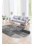 Dijital Kaymaz Yıkanabilir Patchwork Oval Yolluk Mutfak Salon Halısı, N-O-Patchwork-01-Gri, 4