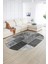 Dijital Kaymaz Yıkanabilir Patchwork Oval Yolluk Mutfak Salon Halısı, N-O-Patchwork-01-Gri, 5