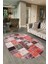 Dijital Kaymaz Yıkanabilir Patchwork Oval Yolluk Mutfak Salon Halısı, N-O-Patchwork-03-Kırmızı, 2