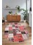 Dijital Kaymaz Yıkanabilir Patchwork Oval Yolluk Mutfak Salon Halısı, N-O-Patchwork-03-Kırmızı, 3