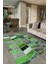 Dijital Baskı Kaymaz Taban Yıkanabilir Patchwork Yolluk Mutfak Salon Halısı, N-Patchwork-10-Yeşil, 2